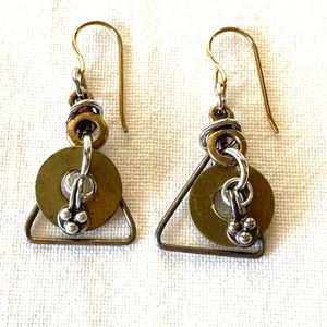 Earrings Geometric Triangle Oval Circle mixed Metal Lightweight